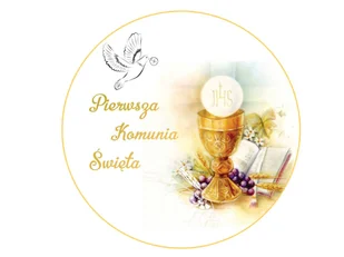 Opłatek na ciasto tort tortowy komunijny Komunia - Ciasta i półprodukty do ciast - miniaturka - grafika 1
