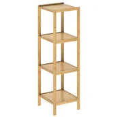 Szafki łazienkowe - SZAFKA ŁAZIENKA PRZEDPOKÓJ BAMBUSOWA 4 PÓŁKI - miniaturka - grafika 1