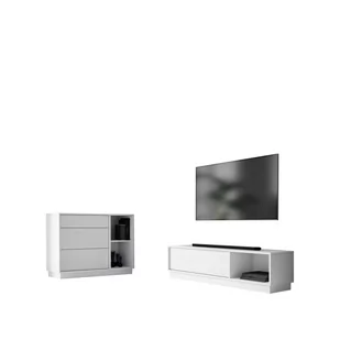 Zestaw Mebli do Salonu 1 Biały Frame Vivaldi Meble Biały - Inne meble do salonu - miniaturka - grafika 1