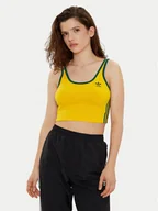 Koszulki i topy damskie - adidas Top adicolor 3-Stripes JP2291 Żółty Slim Fit - miniaturka - grafika 1
