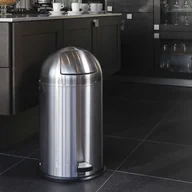 Pozostałe akcesoria do uprawy roślin - Vepa Bins EKO Kosz na śmieci z pedałem Kickcan 33 L, matowy, srebrny - miniaturka - grafika 1