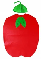 Stroje karnawałowe - DZIECIĘCY STRÓJ JABŁKO POMIDOR WIOSNA LATO BAL OWOC WARZYWO WITAMINY DLA CHŁOPCA DZIEWCZYNKI - miniaturka - grafika 1