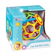 Gryzaki dla dzieci - ZABAWKA GUMOWA KULA GRYZAK GRZECHOTKA PIŁECZKA - miniaturka - grafika 1