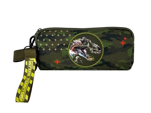 CyP Brands Jurassic World, piórnik na długopisy, przybory szkolne, etui, kolor zielony, oficjalny produkt, Zielony, M