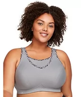 Biustonosze - Glamorise Damski biustonosz sportowy bez fiszbin gładki pełna figura bez fiszbin biustonosz sportowy - miniaturka - grafika 1