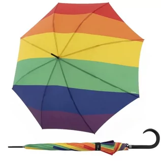 Parasole - Parasol składany długi Doppler tęcza parasolka - grafika 1