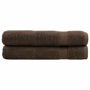 vidaXL Ręczniki premium SOLUND, 2 szt., brązowe, 100x200 cm - Ręczniki - miniaturka - grafika 1