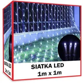 Oświetlenie świąteczne - Siatka świetlna 64 LED zimne światło IP44 1 x 1 m - miniaturka - grafika 1