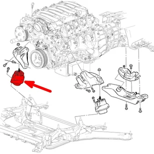 Poduszka silnika prawa Chevrolet Camaro SS 6,2 V8 LT1 2016- - Zawieszenie silnika i skrzyni biegów - miniaturka - grafika 6