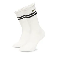 Skarpetki damskie - Skarpety długie Lacoste RA7788 Biały - miniaturka - grafika 1
