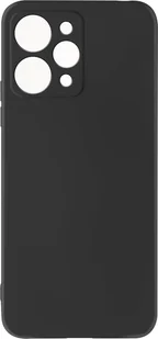Półsztywne silikonowe etui na telefon Xiaomi Redmi 12, Soft Touch - czarne - Etui i futerały do telefonów - miniaturka - grafika 1