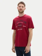 Koszulki męskie - Tom Tailor T-Shirt 1037735 Czerwony Regular Fit - miniaturka - grafika 1