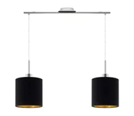 Lampy sufitowe - Eglo - Żyrandol na lince TUNJA 2xE27/60W/230V czarny - miniaturka - grafika 1