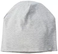 Czapki damskie - 4F Dziewczęca czapka dziewczęca Jcad001, szara (Cold Light Grey Melange), rozmiar uniwersalny, szary (Cold Light Grey Melange), jeden rozmiar - miniaturka - grafika 1