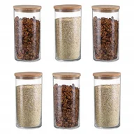 Pojemniki kuchenne - SŁOIK 1210ml szklany pojemnik kuchenny na produkty sypkie makaron EKO 6szt. - miniaturka - grafika 1