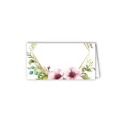 Dekoracje i nakrycia stołu na imprezę - Winietki, wizytówki na stół dwa kwiatki - 10 sztuk - miniaturka - grafika 1