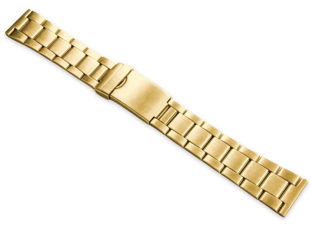 Bransoleta stalowa do zegarka 22 mm Lavvu LS2BG22 złota zwężana o 4 mm