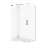 Kabiny prysznicowe - Kabina prysznicowa Cersanit Jota 120x90x195 prostokątna złoty transparentne z brodzikiem tako slim biały mat S601-409 - miniaturka - grafika 1