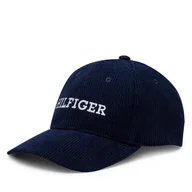 Czapki męskie - Czapka z daszkiem Tommy Hilfiger Monotype Cordoroy Cap AM0AM11990 Granatowy - miniaturka - grafika 1