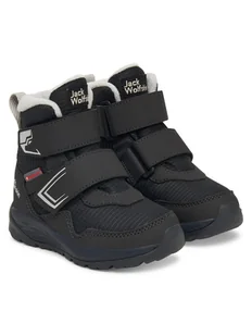 Jack Wolfskin Śniegowce Polar Bear-b Texapore Mid Vc K A62144 Czarny - Buty dla chłopców - miniaturka - grafika 1