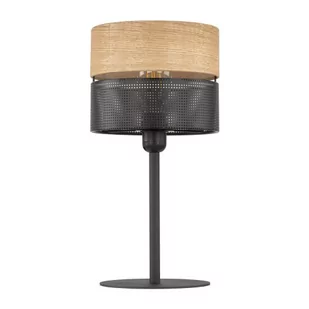 Nicol lampa stołowa 1xE27 czarna/dąb 5124 - Lampy stojące - miniaturka - grafika 1