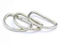 Plecaki - Półkole metalowe 30 mm, 10 sztuk Półkółko d-ring do taśmy, plecaka,torebki - miniaturka - grafika 1
