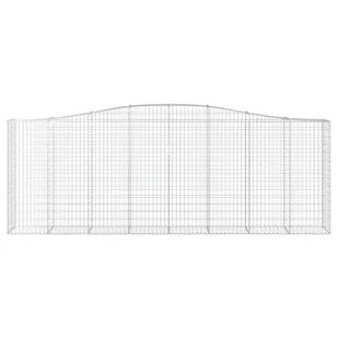 VIDAXL Kosze gabionowe, 3 szt, 400x50x140/160 cm, galwanizowane żelazo - Ogrodzenia - miniaturka - grafika 5