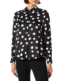 PINKO Damska koszula Smorzare 36 satynowa St. Bluza, ZZ2 czarna/biała, 30 - Koszule damskie - miniaturka - grafika 1