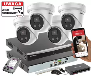 Zestaw monitoringu Hikvision Acusense DS-2CD2386G2-I 8MPx Inteligentna detekcja Switch PoE 4TB - Zestawy do monitoringu - miniaturka - grafika 1