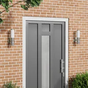 Lampy ogrodowe - vidaXL Zewnętrzna Lampa Ścienna z Czujnikiem 2 szt. Srebrna stal nierdzewna IP44 - miniaturka - grafika 1