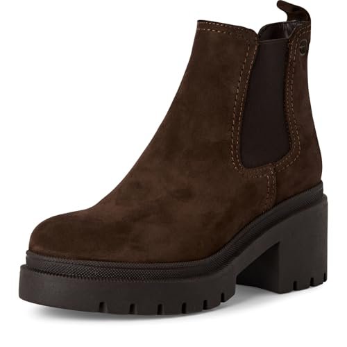 Tamaris Damskie buty Damen Chelsea 1-25459-41 Botki, Zamsz Mocca, 42 EU, Mocca Suede, 42 EU