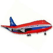 Balony i akcesoria - Flexmetal Balon foliowy 14" Samolot, czerwony G902661R - miniaturka - grafika 1