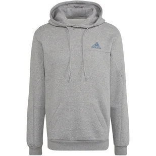 Bluza męska adidas Stadium Fleece Badge of Sport Hoodie szara HC5869 2XL - Bluzy męskie - miniaturka - grafika 1