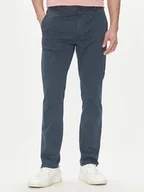 Spodnie męskie - BOSS Chinosy 50536840 Niebieski Slim Fit - miniaturka - grafika 1