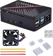 Komputery jednopłytkowe - RASPBERRY Pi 4 Zubehör Kit Gehäuse/32GB SD/Netzteil/Kühlkörper RPI4-KITZUB-RW - miniaturka - grafika 1