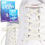 Akcesoria obuwnicze - Sznurówki bez wiązania z zapinkami elastyczne do butów ecru - miniaturka - grafika 1