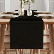 Obrusy i serwetki - Bieżnik na stół Aksamitny czarny - miniaturka - grafika 1