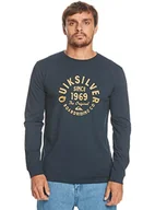 Koszulki męskie - Quiksilver Koszulka męska Basic Blue S - miniaturka - grafika 1