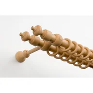 Karnisze - Karnisz Hermes podwójny kółko drewniane 350 buk - miniaturka - grafika 1