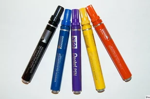 MARKER N50 GRUBY CZERWONY - Zakreślacze - miniaturka - grafika 1