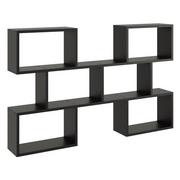 Półki do salonu - Czarna minimalistyczna półka wisząca - Lana - miniaturka - grafika 1