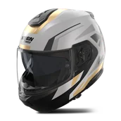 Kaski motocyklowe - Kask Szczękowy Nolan N100-6 Cinetico Szary/Czarny/Antracytowy/Złoty MatowyL - miniaturka - grafika 1
