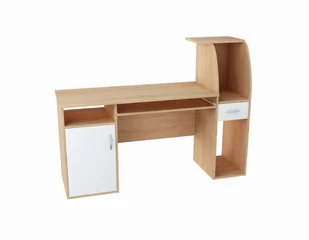 Biurko RESET B003 Dąb Sonoma-Biały 74x150x50 cm - Biurka - miniaturka - grafika 1