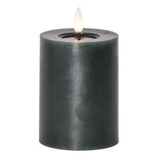 Świeca LED woskowa FLAMME FLOW zielona 12,5cm 1500h - Świece - miniaturka - grafika 1