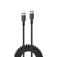 Kable USB - Kabel przewód spiralny USB-C - USB-C 480Mb/s 3A 1.2m - czarny ACEFAST - miniaturka - grafika 1