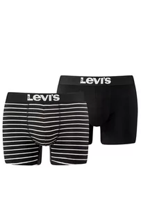 Majtki męskie - Levis 2-pack bawełnianych bokserek męskich 905011001, Kolor czarny, Rozmiar XL, Levis - grafika 1