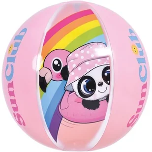 Piłka plażowa dmuchana panda 40cm różowy - Piłki dla dzieci - miniaturka - grafika 1