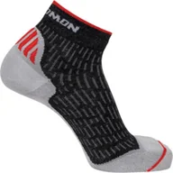 Skarpetki i podkolanówki sportowe - Skarpety Salomon Ultra Ankle Black / Alloy - miniaturka - grafika 1