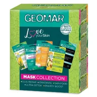 Maseczki do twarzy - Geomar Mask Collection – zestaw 5 masek do twarzy (nawilżająca, oczyszczająca, liftingująca, rozświetlająca, kojąca) - miniaturka - grafika 1