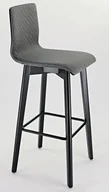 Taborety i hokery - Krzesło barowe Hoker LUKA SOFT W czarno-szary 55, 60, 65, 73 cm - miniaturka - grafika 1